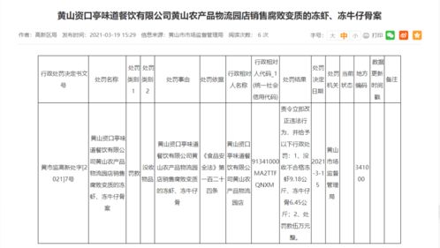 黃山某公司銷售腐敗變質(zhì)冷凍產(chǎn)品被罰5萬(wàn)元，敲響林業(yè)產(chǎn)品質(zhì)量安全警鐘